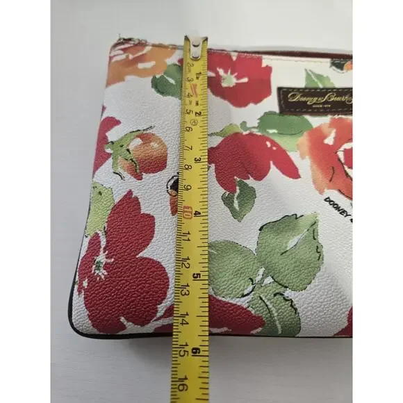 Dooney & Bourke Botanical Floral White Pouch Clutch Cosmetic Bag - Picture 7 of 10